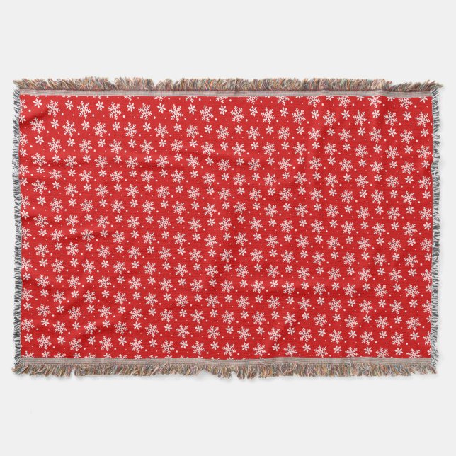 Christmas Blanket Holiday Snowflake Throw Blankets (Front)