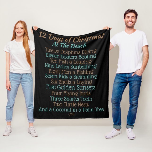 Christmas blanket with poem 12 days of Christmas (In Situ)