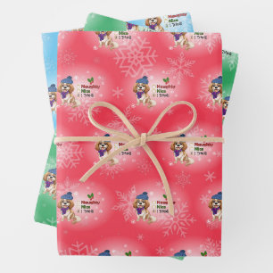 Christmas Blenheim Cavalier King Charles Spaniel  Wrapping Paper Sheet