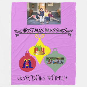 Christmas Blessing  Fleece Blanket