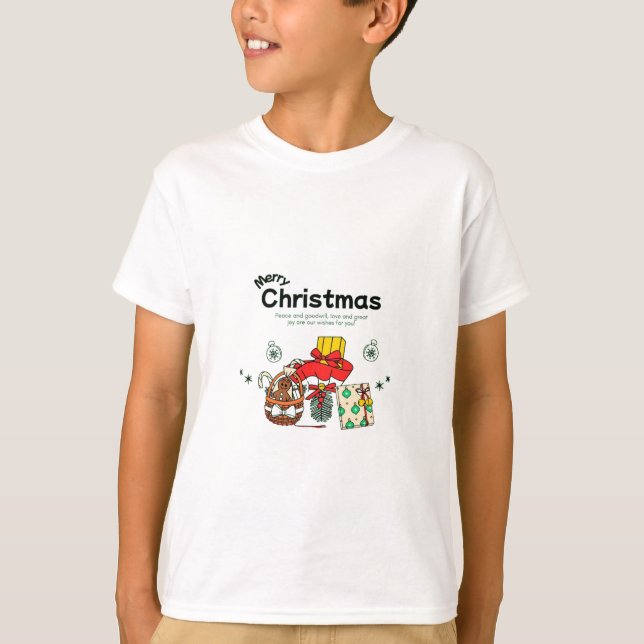 Christmas Blessings and Goodwill T-Shirt (Front)