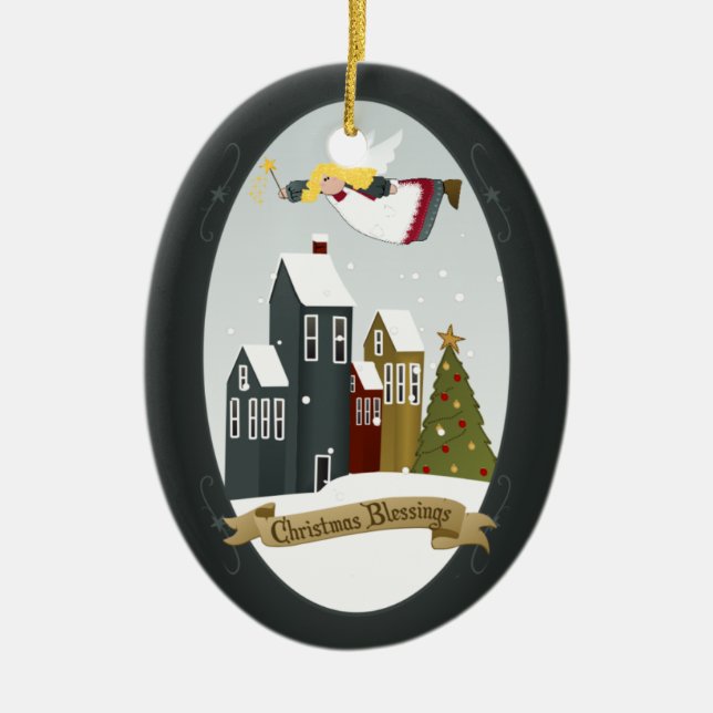 Christmas Blessings Angel | Ornament (Front)