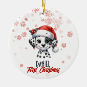 Christmas Blessings cute Dalmatian puppy Ornament