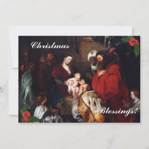 Christmas Blessings Flat Holiday Card