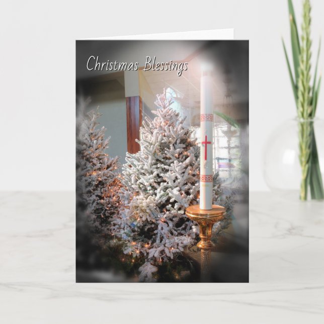 Christmas Blessings - Holiday Card (Front)