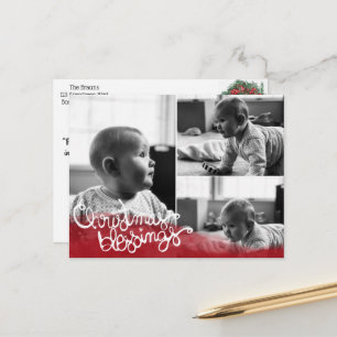 Christmas Blessings Holiday Postcard