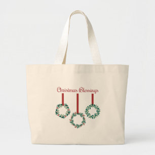 Christmas Blessings Large Tote Bag