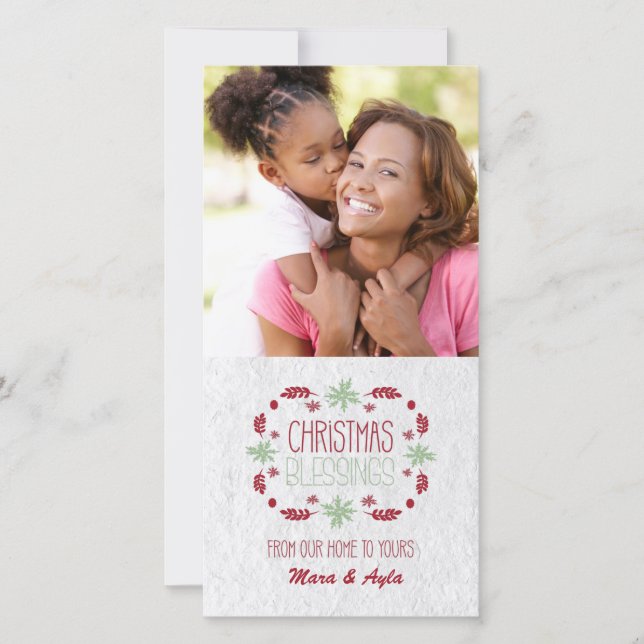 Christmas Blessings Photo Card (Front)