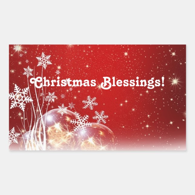 Christmas Blessings Sticker (Front)