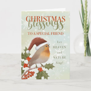 Christmas Blessings to Friend  Card