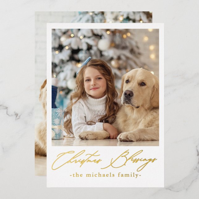 Christmas Blessings Two Photo (Front/Back)
