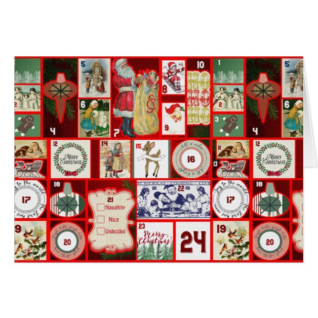 Christmas Block Advent Illustration Square Art (Front Horizontal)