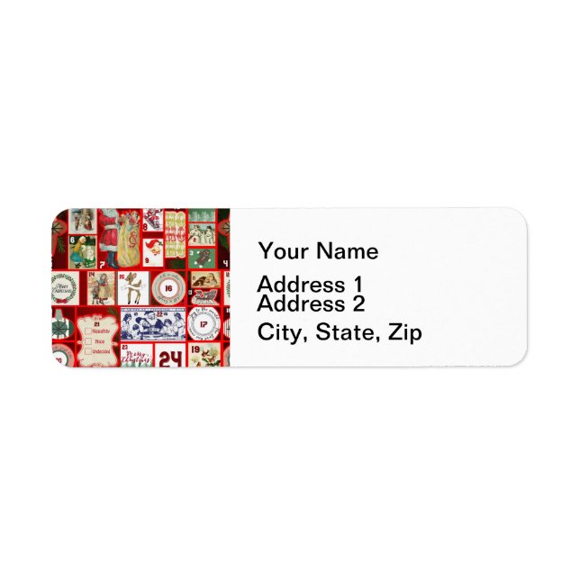 Christmas Block Advent Illustration Square Art (Front)