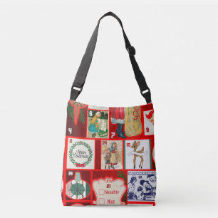 Christmas Block Advent Illustration Square Art Crossbody Bag
