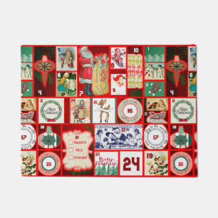Christmas Block Advent Illustration Square Art Doormat
