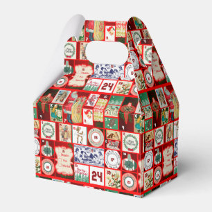 Christmas Block Advent Illustration Square Art Favor Box