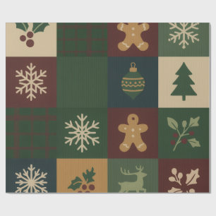 Christmas Block Christmas Wrap Wrapping Paper