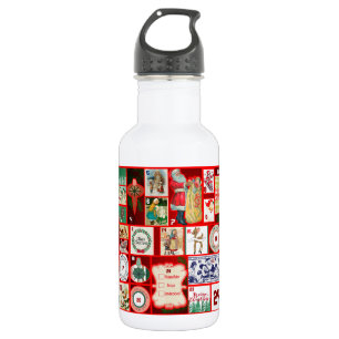 Christmas Block Illustration Squares 532 Ml Water Bottle