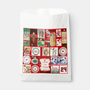 Christmas Block Illustration Squares Favour Bag