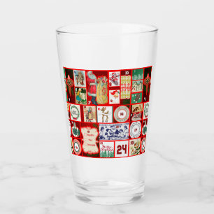 Christmas Block Illustration Squares Glass
