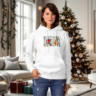Christmas Blonde Elf Red Dragon Fantasy  Hoodie