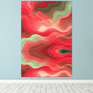 Christmas Bloom Frequencies – Abstract Energy Wrap Canvas Print