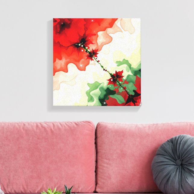 Christmas Bloom Frequencies Premium Wrapped Canvas (Insitu(LivingRoom))