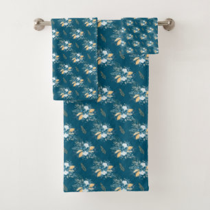 Christmas Blue and Tan Winterberries Serviette de 