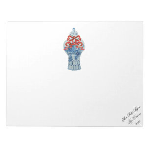 Christmas Blue and White Ginger Jar Notepad