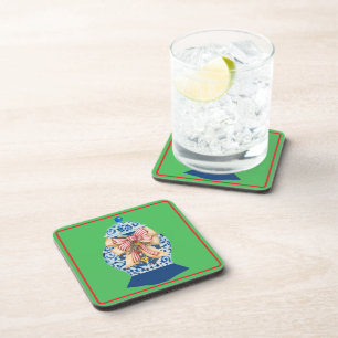 Christmas Blue Ginger Jar     Coaster
