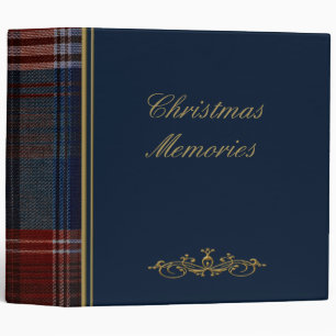 Christmas Blue Plaid 2" Photo Album Binder