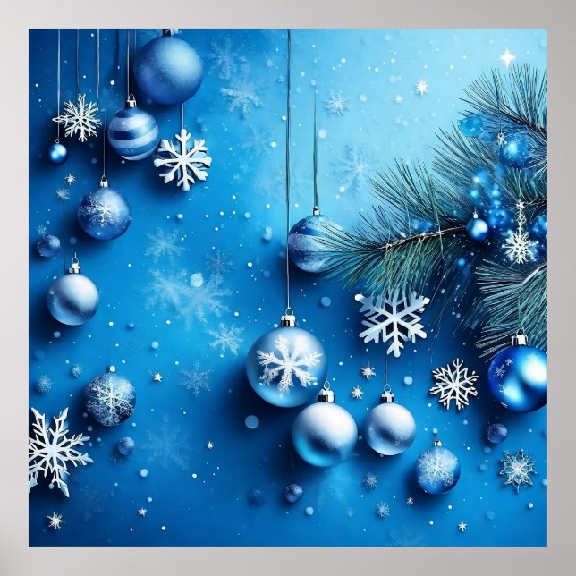 Christmas blue  poster (Front)