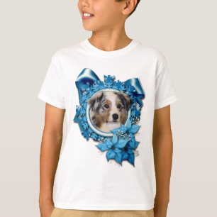 Christmas - Blue Snowflake - Australian Shepherd T-Shirt