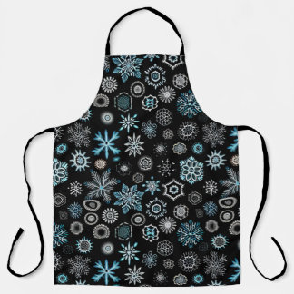 Christmas Blue Snowflakes Apron