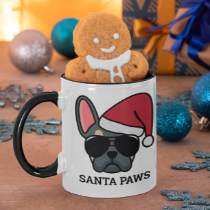Christmas Blue Tan French Bulldog Mug