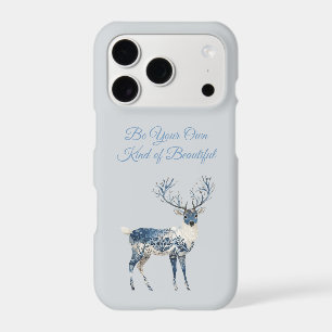 Christmas Blue White Chic Deer