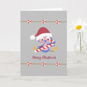 Christmas Bluebird Candy Mint Blank Inside Holiday Card