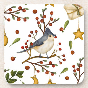 Christmas Bluejay Coaster