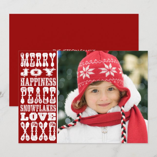 Christmas Board Photo Holiday Card (Front/Back)