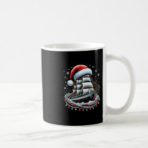 Christmas Boating Sailing Cruise Boat Surrounded B Coffee Mug
