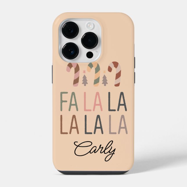 Christmas Boho Beige iPhone Case (Back)