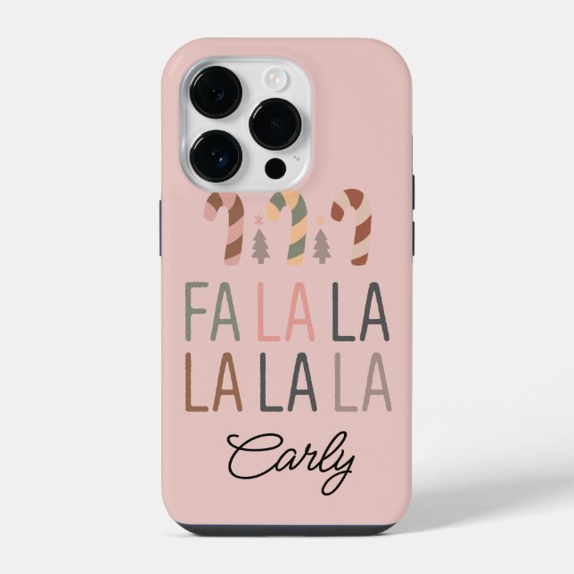 Christmas Boho Pink iPhone Case (Back)
