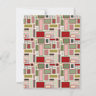 Christmas Boho Rectangles Card