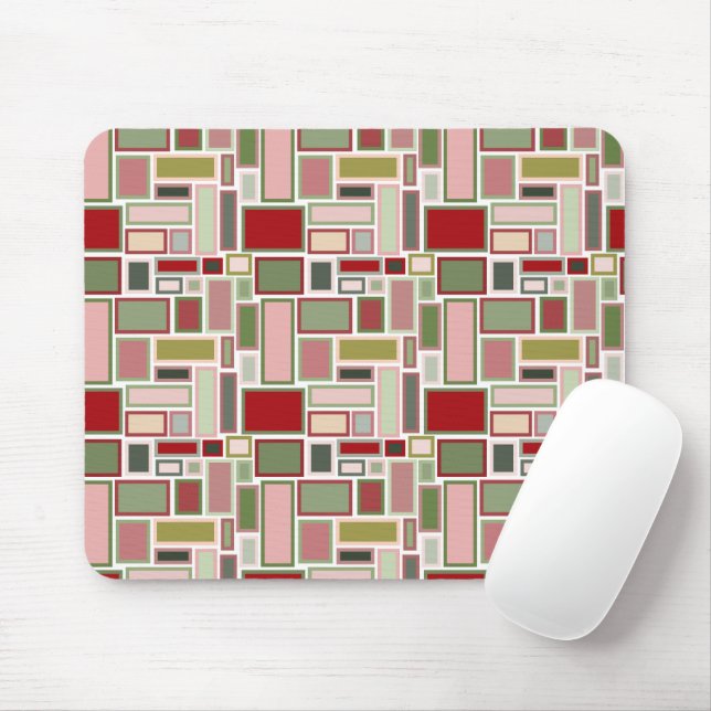 Christmas Boho Rectangles  Mouse Pad (With Mouse)