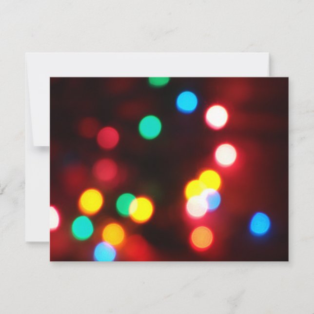 Christmas Bokeh Holiday Card (Front)