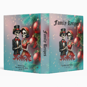 Christmas Bone Romance, A festive skeleton couple. Binder