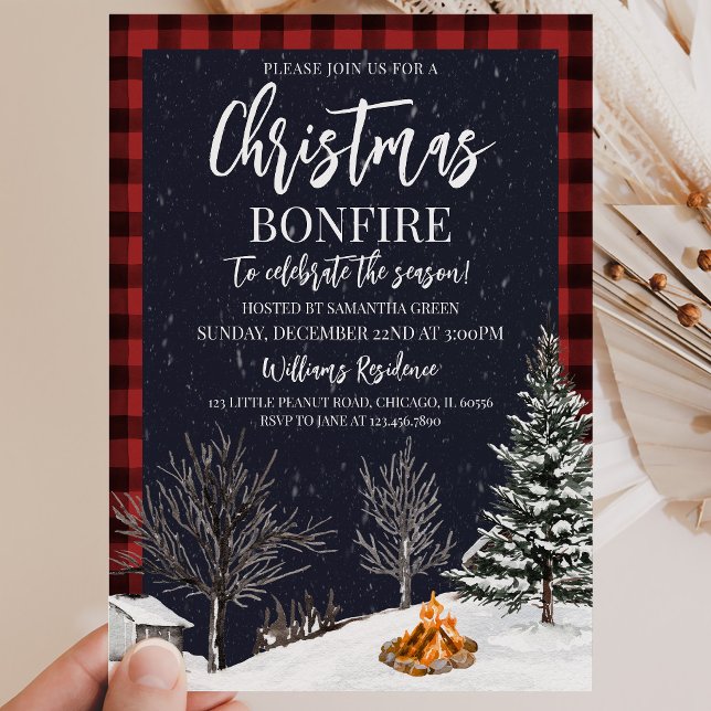 Christmas Bonfire Party Invitation (Creator Uploaded)