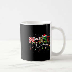 Christmas Boo Boo Crew Reindeer Nurse Buffalo Plai Coffee Mug