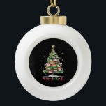 Christmas Book Lover Tree Librarian Merry Bookmas  Ceramic Ball Christmas Ornament<br><div class="desc">Christmas Book Lover Tree Librarian Merry Bookmas</div>