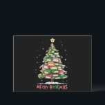 Christmas Book Lover Tree Librarian Merry Bookmas  Holiday Card<br><div class="desc">Christmas Book Lover Tree Librarian Merry Bookmas</div>